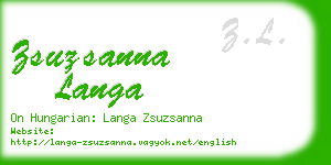 zsuzsanna langa business card